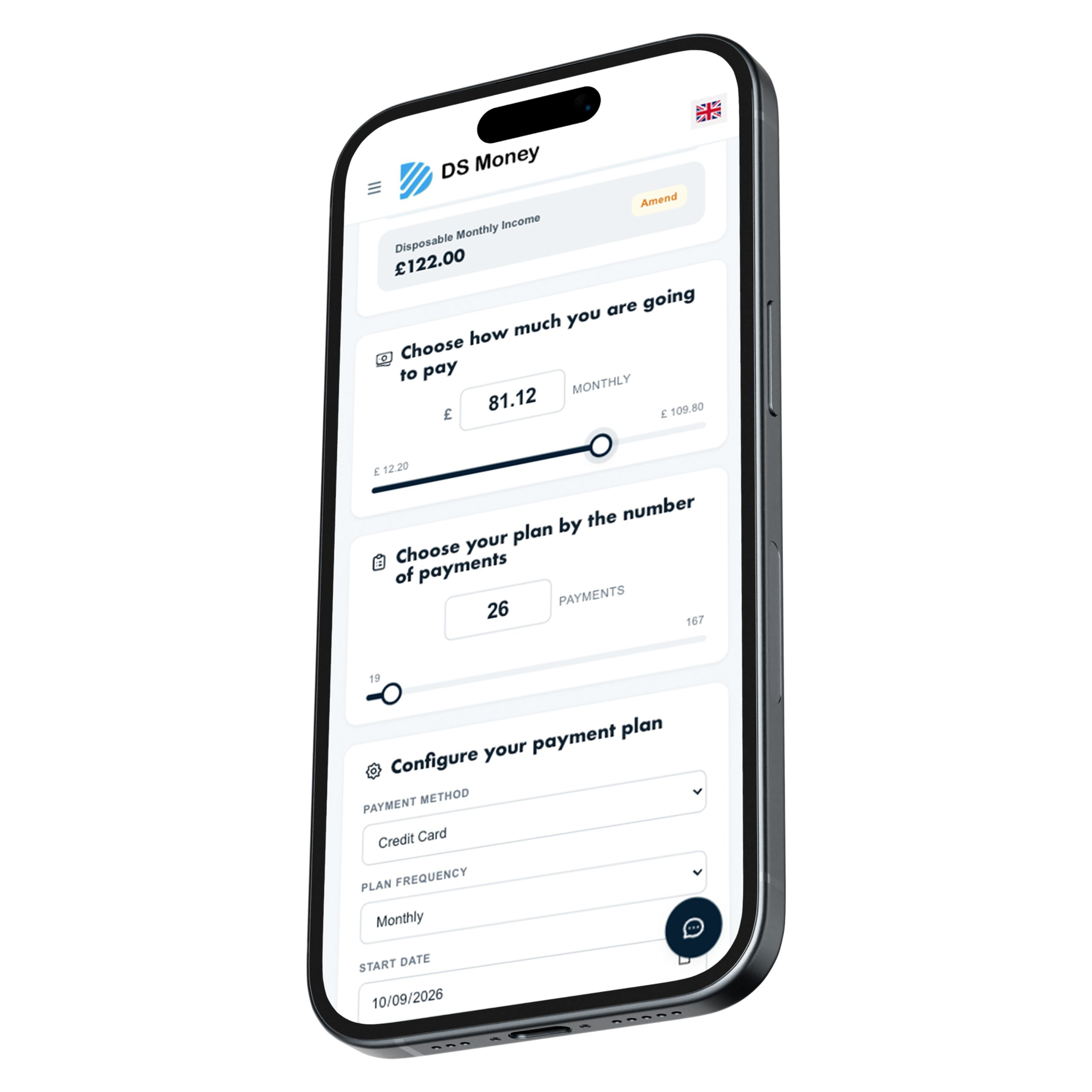 Payment plan on mobile image